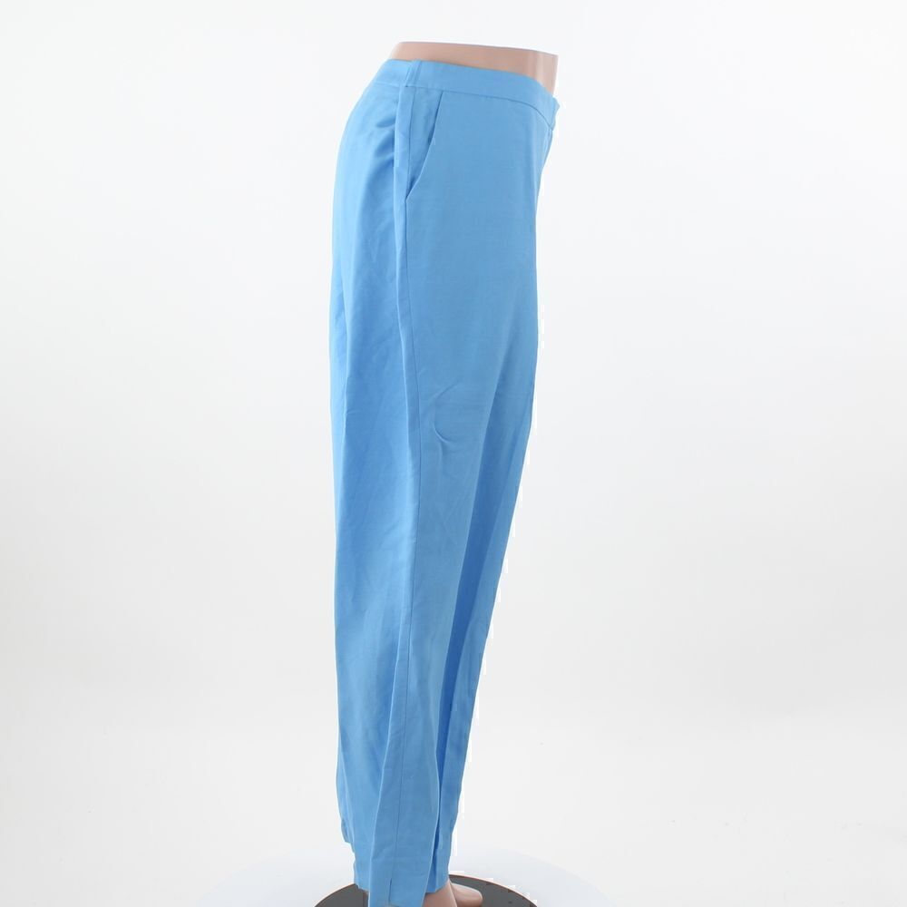 Kasper Mid-Rise Linen Blend Straight-Leg Pants - Picture 5 of 5
